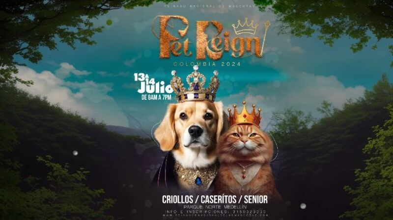 El Primer Reinado Nacional de Mascotas 'Pet Reign' Llega al Parque Norte en Medellín