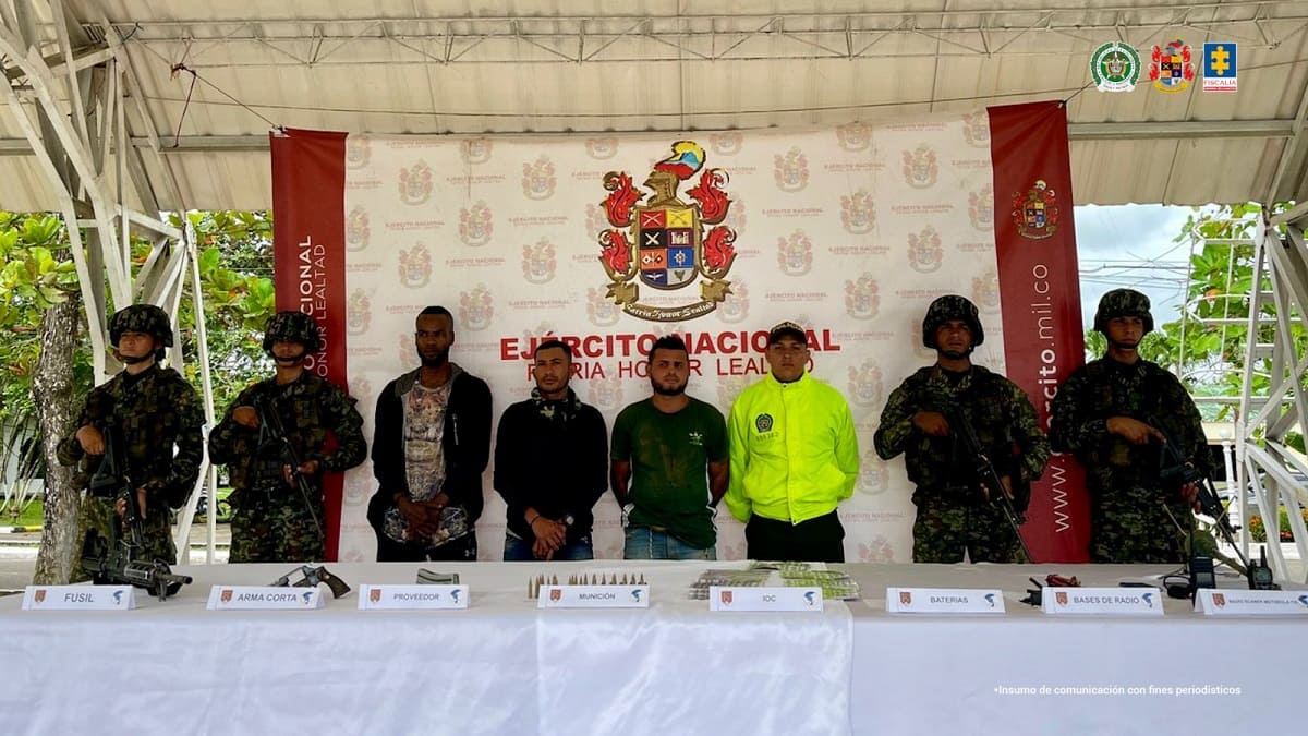 Antioquia: Tres asegurados, presuntos integrantes del Clan del Golfo