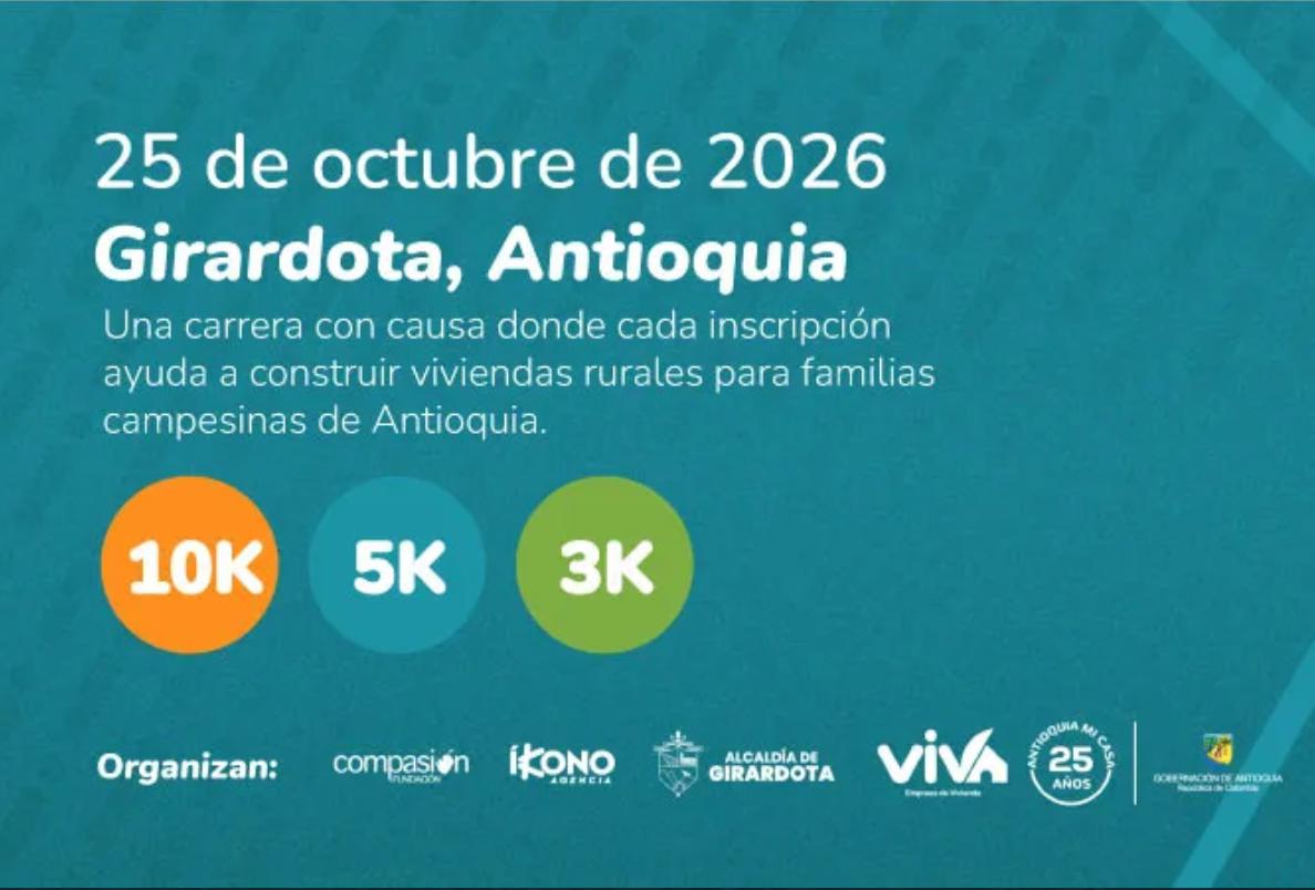 Girardota se prepara para recibir la carrera «Corre por Antioquia Mi Casa» este 25 de octubre